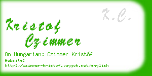 kristof czimmer business card