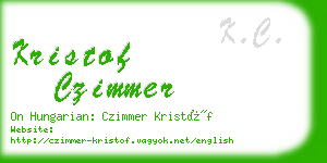 kristof czimmer business card